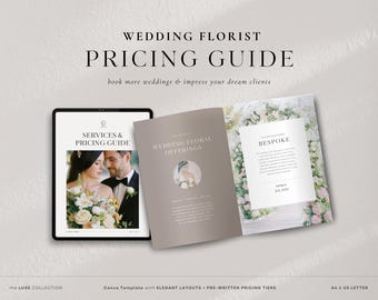 Wedding Florist Pricing Guide | Canva Template (16 Pages) | Luxe Collection