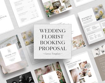 Wedding Florist Proposal | Canva Proposal for Floral Bookings with Florist Pricing Quotes & Mood Boards (Zen Collection)