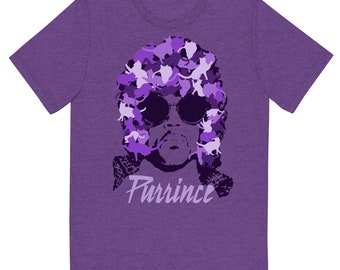 PURRINCE Cameowflage purple - Unisex Short sleeve t-shirt