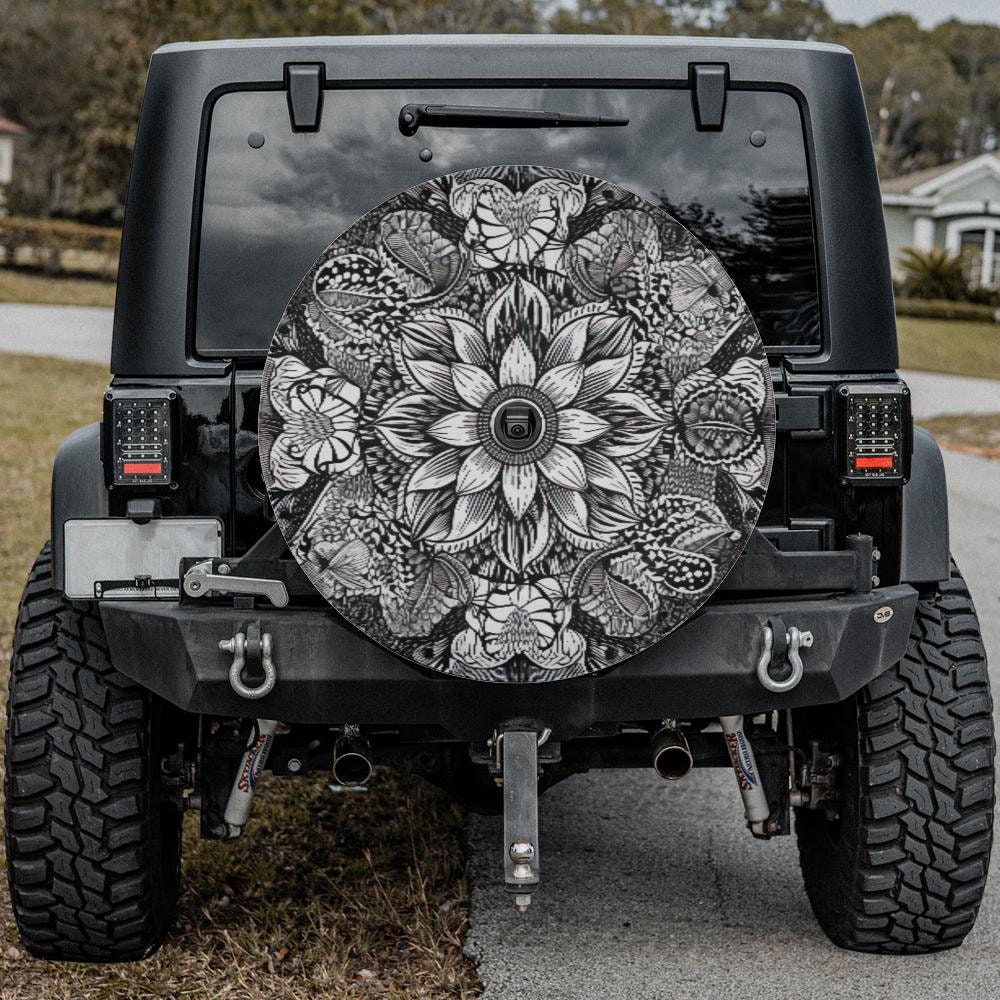 Yin Yang (Fire and Water) Spare Tire Cover ANY Size, ANY Vehicle