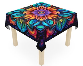 Mandala Tablecloth, For Round Table, For Square Table, For Rectangle Table