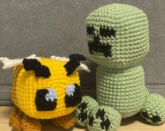 Crochet Creeper and Bee PDF Pattern