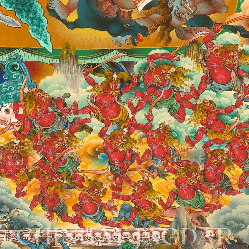 Begtse Thangka Art: Tibetan Buddhist Painting (downloadable Art) - Etsy
