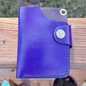 Cartera de cuero EDC, cartera para uso diario, regalo de aniversario, cartera minimalista, cartera unisex, hecha a mano en EE. UU., cartera resistente, cartera delgada