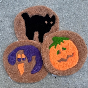 Halloween Sugar Cookie Rug, Pillsbury Sugar Cookie, Halloween Decor, Halloween Nostalgia, Spooky Cat, Ghost, Pumpkin