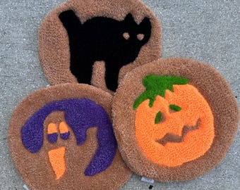 Halloween Sugar Cookie Rug, Pillsbury Sugar Cookie, Halloween Decor, Halloween Nostalgia, Spooky Cat, Ghost, Pumpkin