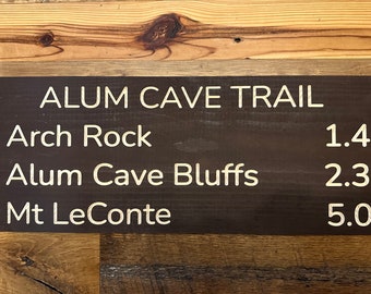 Alum Cave Replica Trail Sign