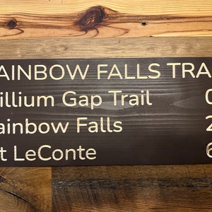 Rainbow Falls Replica Trail Sign