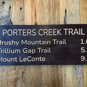 Porters Creek Replica Trail Sign