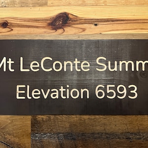 Mt LeConte Elevation Sign