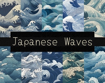 Japanse golven naadloze digitale patroon