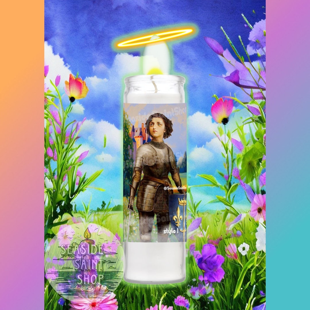 Saint Candle Prayer Joan of Arc France Heritage Religious Etsy