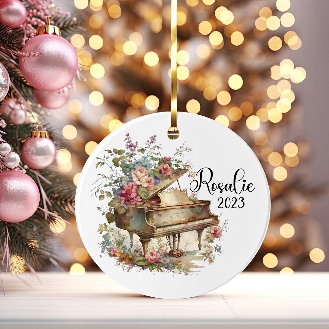 Personalized Grand Piano Ornament Customized Pianist Etsy