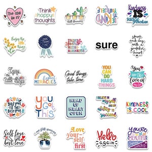 Sticker inspirant phrases motivantes sticker citations sur la vie à faire soi-même énonciation positive santé mentale