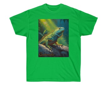 T-shirt iguane, t-shirt à imprimé reptile