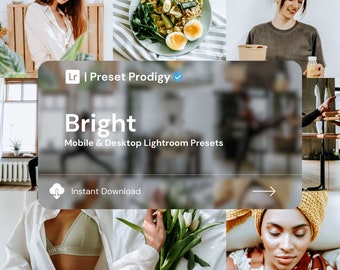 Bright Airy Home Presets Instagram Filters for Indoor and Outdoor Photos - Mobile and Desktop Lightroom Preset Bundle for Bloggers and Moms