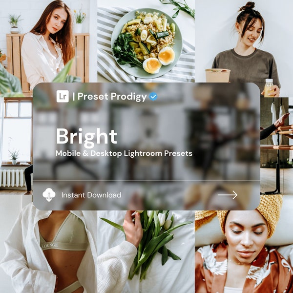 Bright Airy Home Presets Instagram Filters for Indoor and Outdoor Photos - Mobile and Desktop Lightroom Preset Bundle for Bloggers and Moms