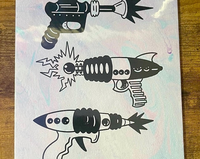 Rayguns Marbled 6x9 Art Print