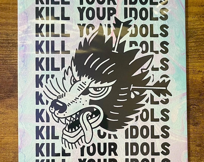 "Kill Your Idols" (American Traditional Alt) Marbled 6x9 Art Print