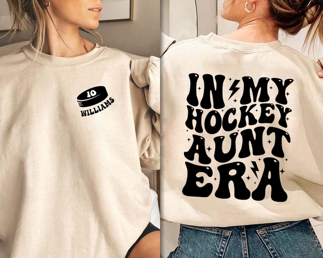 Personalized in My Hockey Aunt Era Hockey Shirts, Custom Hockey Shirt