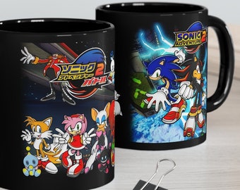 11oz Black Mug For Gamer Gifts For Him Gamer Girl Gifts Gaming Coffee Mug Kawaii Room Decor For Shelves Gamer Desk Decor Sonic Adventure 2