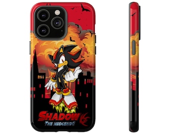 Coques de téléphone robustes Kawaii Anime Phone Case Cartoon Phone Case pour Apple iPhone 12 13 14 Samsung Galaxy S21 S22 S23 Sonic Shadow The Hedgehog