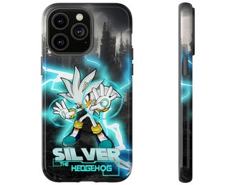 Tough Phone Cases Kawaii Phone Case For Apple iPhone Samsung Galaxy Kawaii Anime Phone Case Cute Cartoon Phone Case Silver The Hedgehog