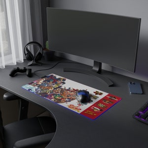 LED Gaming Mousepad Anime Mousepad Gaming Desk Decor For Desk Gaming Gifts For Him Gifts For Gamers Gamer Accessories For Men image 6