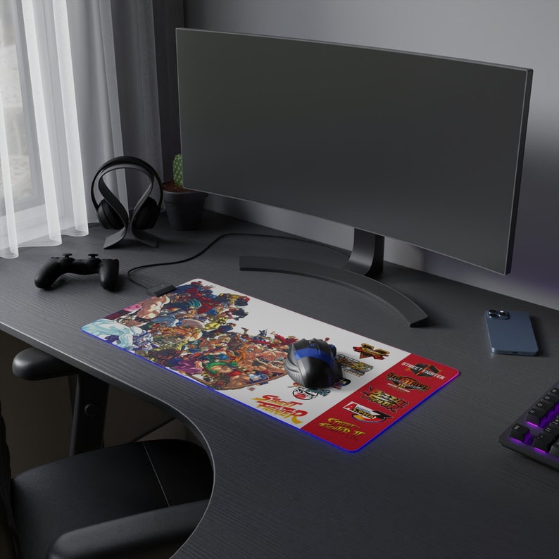 LED Gaming Mousepad Anime Mousepad Gaming Desk Decor For Desk Gaming Gifts For Him Gifts For Gamers Gamer Accessories For Men image 6