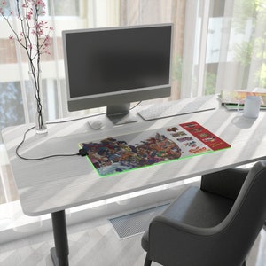 LED Gaming Mousepad Anime Mousepad Gaming Desk Decor For Desk Gaming Gifts For Him Gifts For Gamers Gamer Accessories For Men image 7
