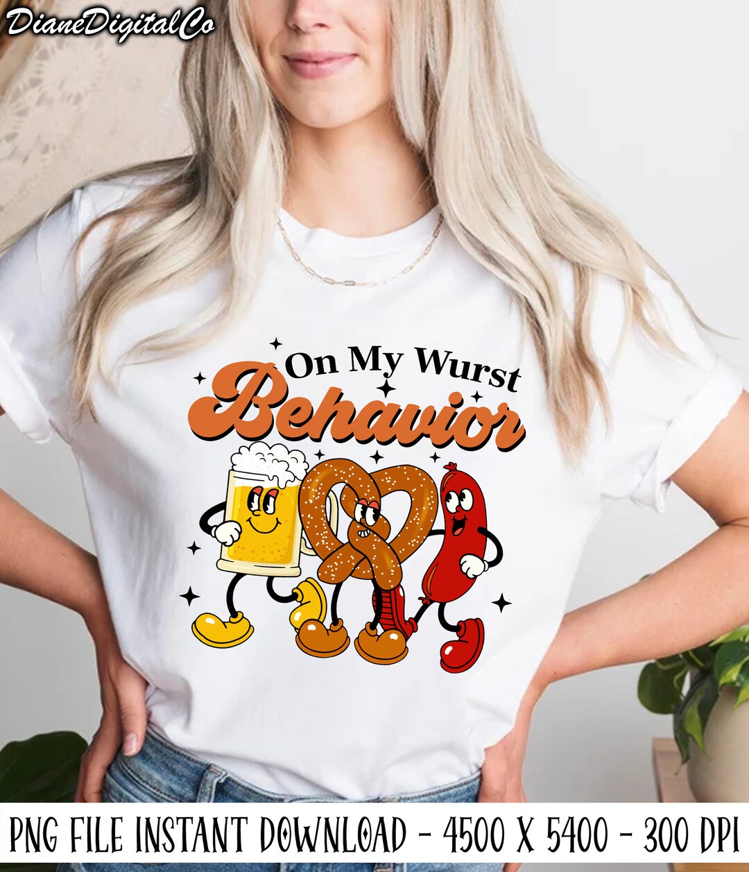 On My Wurst Behavior Png, Oktoberfest Png, Oktoberfest Group Drinking