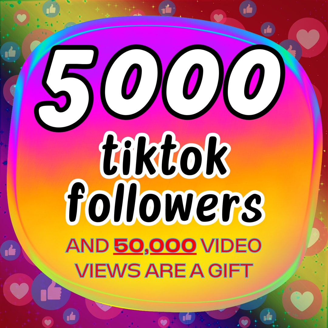 Buy 5000 Tiktok Followers / 50.000 Tiktok Video Views Gift / - Etsy