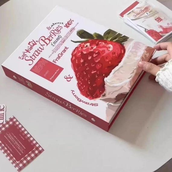 Strawberry Themed Photocard Binder A5 | Kpop Thai BL Gamer collection binder