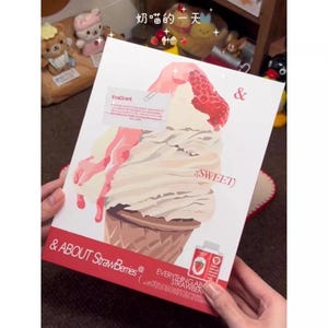 Strawberry Themed Photocard Binder A5 | Kpop Thai BL Gamer collection binder image 2