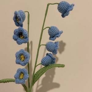 Blue Lily of the Valley Crochet Flowers Perfect Mother's Day Gift