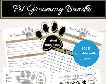 Groomer Forms Client Intake Form Pet Grooming Record Grooming Business ...