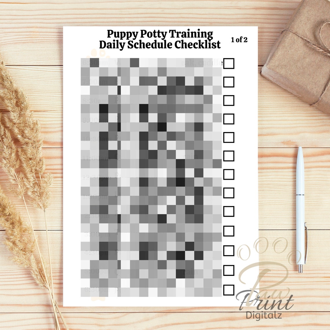 Potty Training Daily Schedule Puppy Training Checklist Printable PDF ... - Puppy Potty Training Checklist For First-Time Owners