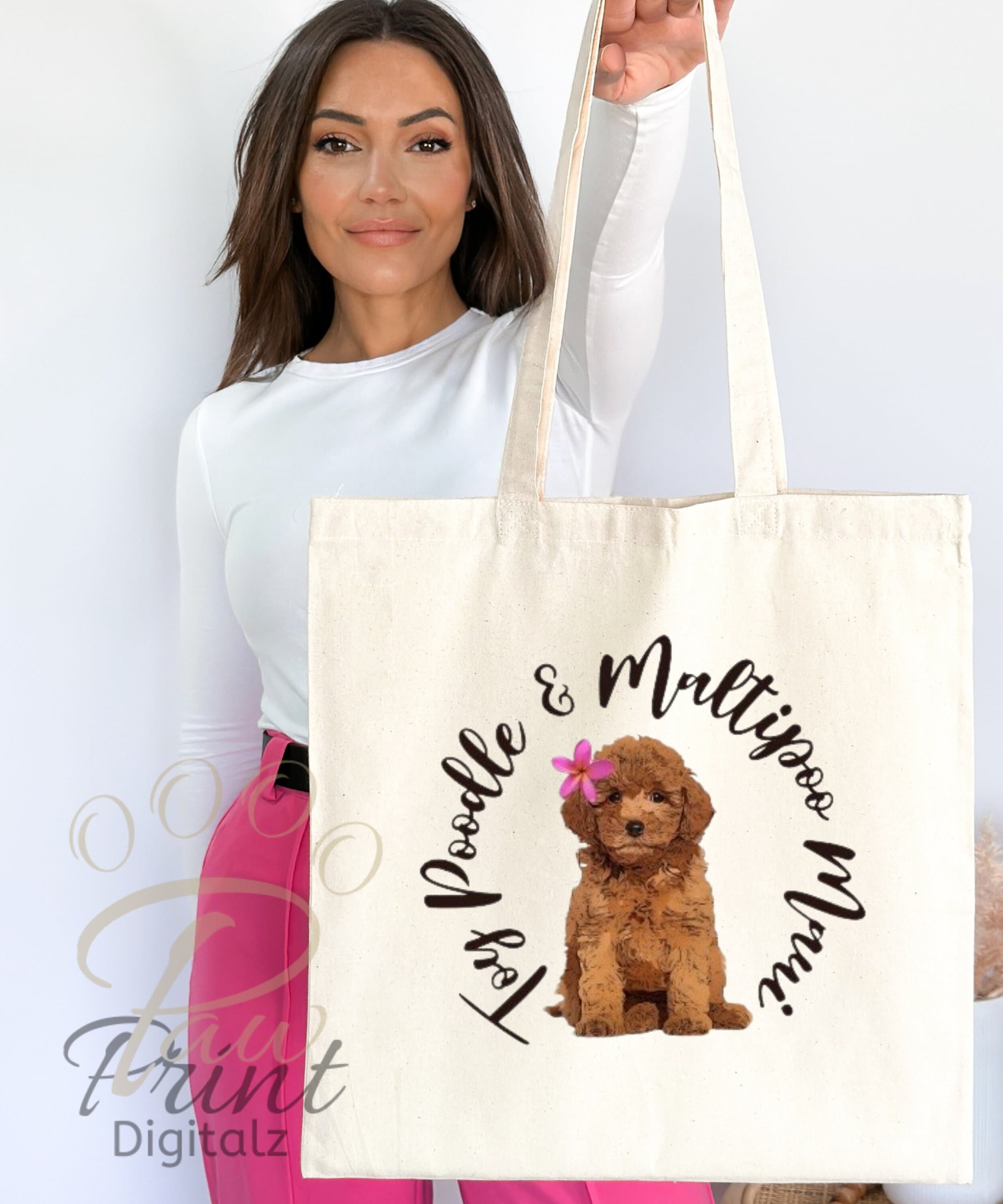 Custom Business Logo Tote Bag/ Personalized Canvas Tote Bag/ Puppy Go ...