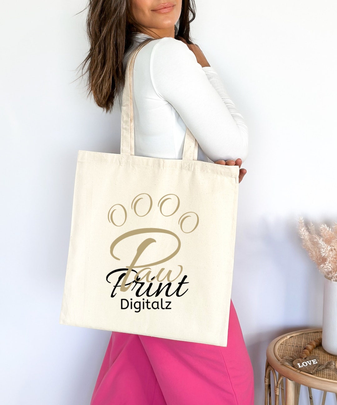 Custom Logo Breeder Canvas Tote Bag Personalized Tote Bag Puppy Go Home ...