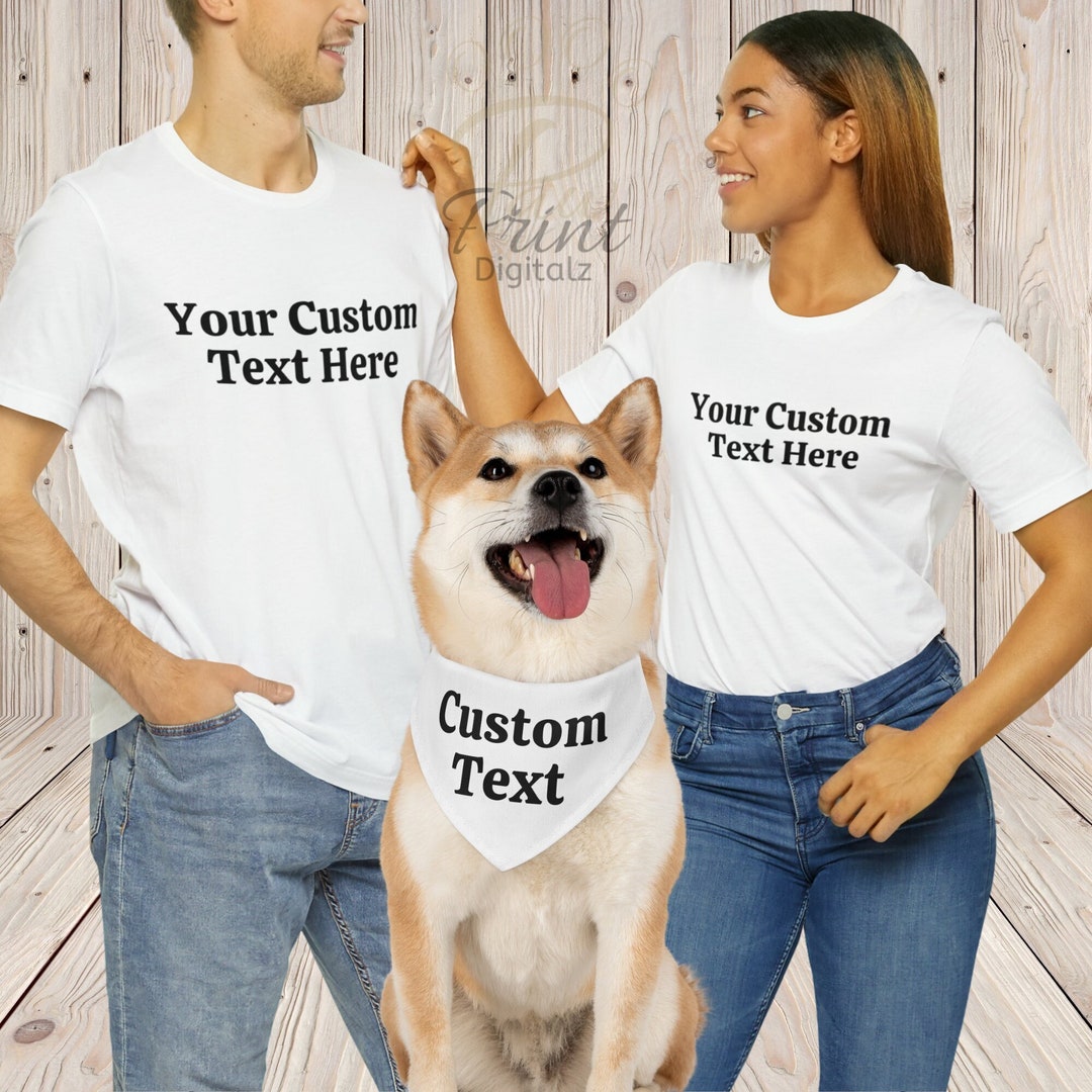 Custom Proposal Dog and Owner Shirts Custom Text Dog Shirt Etsy