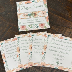 Prayer Square Scripture Cards: Bible Verse Inspiration Set