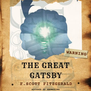 The Great Gatsby by F. Scott Fitzgerald Wanted Poster PDF & PNG