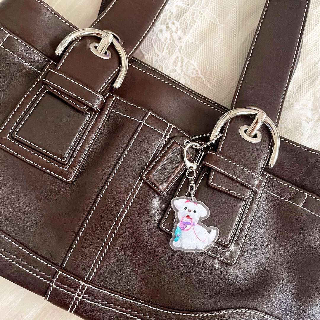 Cute Plushie Dog Acrylic Keychain | Kawaii Toy Puppy Charm | Fun ...