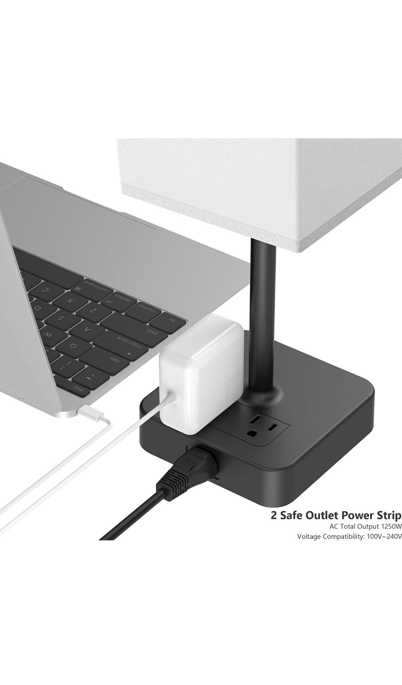 Bedside Lamp With USB Ports Touch Control Table Lamp With USB Etsy