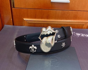 Chrome Hearts X Rolling Stones Mens Belt In Black  34-36” Waist Size 38