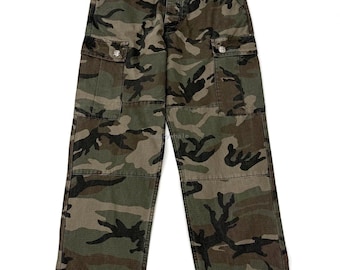 CHROME HEARTS Camouflage zipper straight tube mid waist workwear casual pants