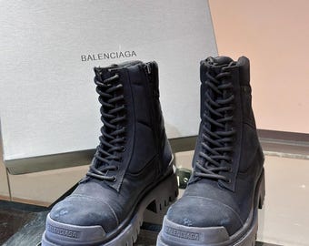 Y2K Combat Striker Boots Black