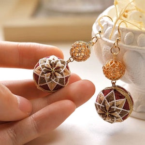 Temari Ball Earring Embroidery Kit: DIY Jewelry Craft