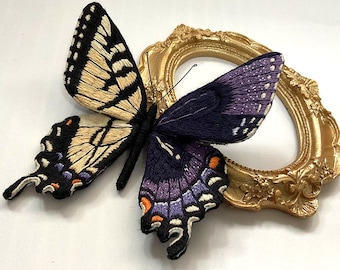 Double-faced Butterfly Embroidery Brooch Kit: DIY Beginner Needlecraft, Stress Relief