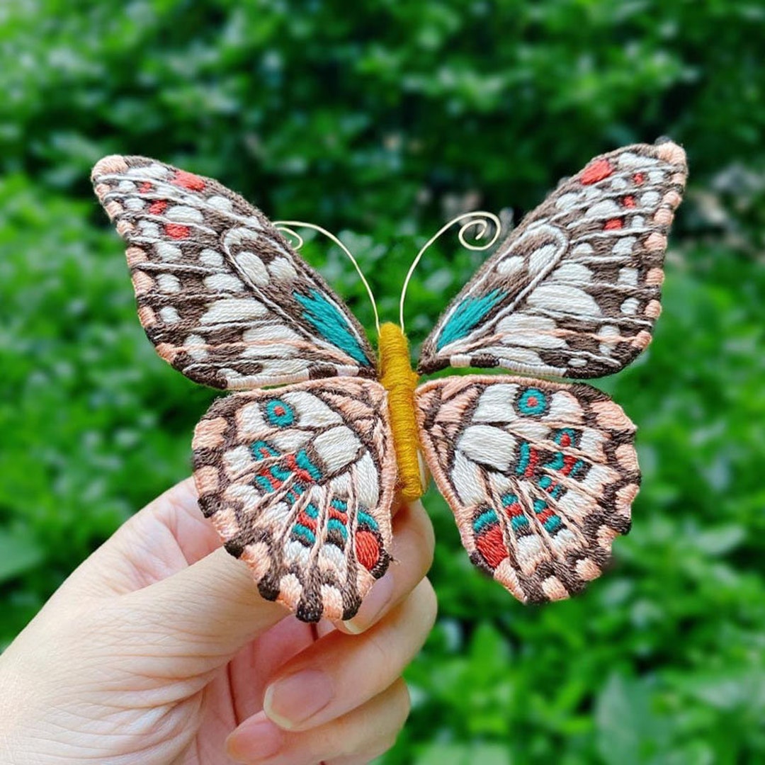 Colorful Butterfly Embroidery Kit DIY Craft Kit With All Materials and